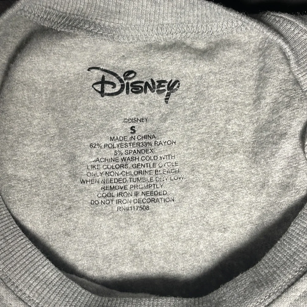 DISNEY Mickey Mouse gray scoop neck sweater in women’s size small - Picture 5 of 5